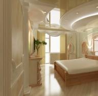 Bedroom finishing options: stylish design of walls and ceilings